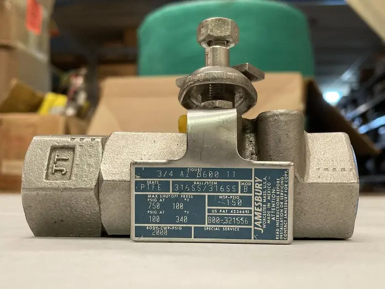 Used JAMESBURY AZ 3600 TT Pump & Valve Parts Ohio US | Surplus Asset Holdings #1234425