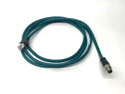 Used Cognex In-Sight Ethernet Cable RJ45 to M12 X-Coded, 185-1304R PLC Ethernet Equipment Michigan US | Maverick Industrial Sales #1397719