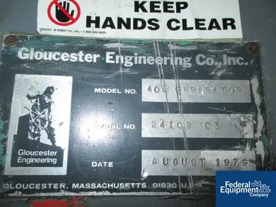 USED Gloucester 12" GLOUCESTER MINI SEPARATOR, MODEL 406