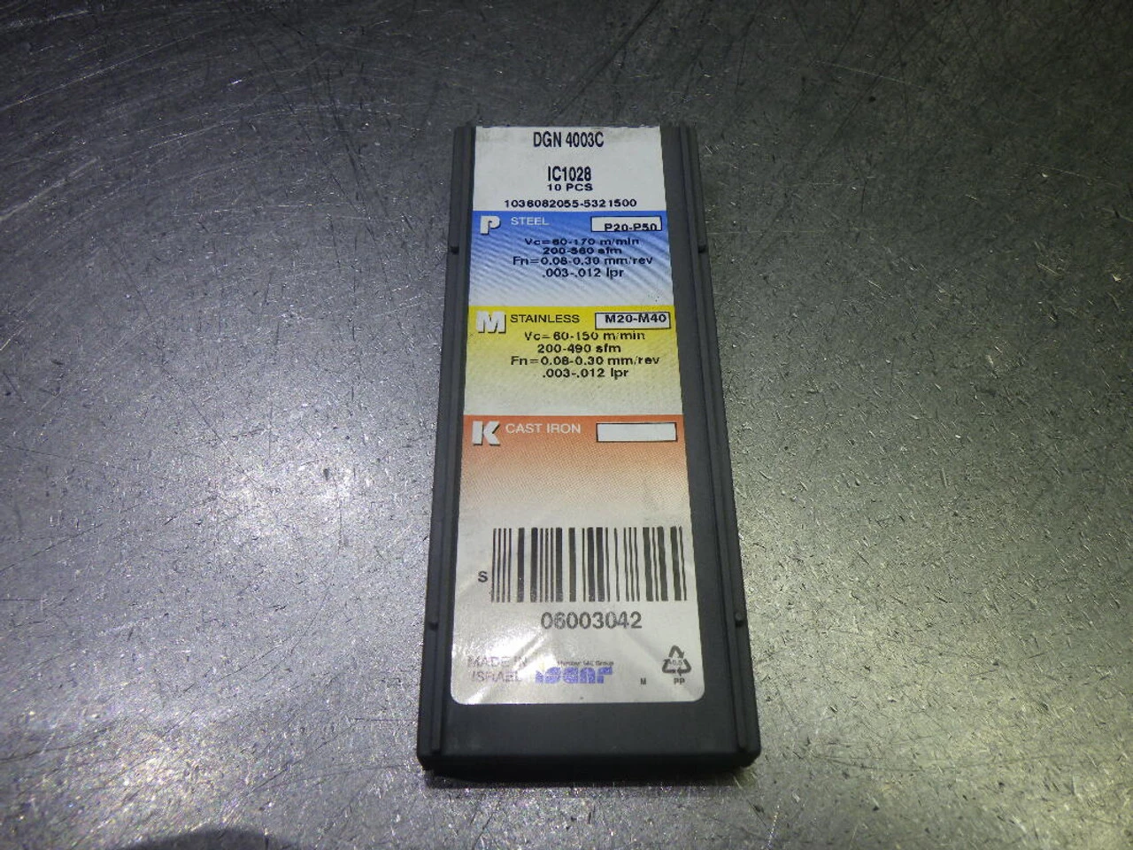 Iscar Carbide Grooving/Parting Inserts QTY10 DGN 4003C IC1028 (LOC2293A)