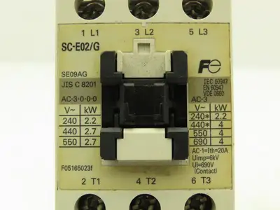 Fuji Elec BM3RSB-010 Manual Starter 6.3-10A Adj Overload w Contactor Lot of 2