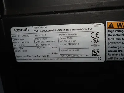 USED REXROTH KSM01.2B071C24NS1HG0SENND7NNFW