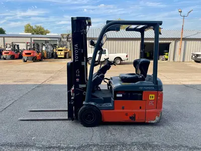 Used 2018 TOYOTA 8FBE18U 3-Wheel Sit down Electric Counterbalance Forklifts Texas US | TB Forklifts #1274975