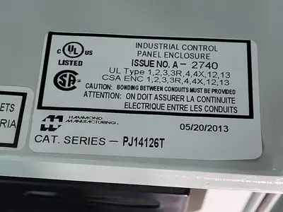 New | in-Stock 2013 HAMMOND MANUFACTURING PJ14126T Misc Electrical & Power Parts British Columbia CA | Lenmark #367269