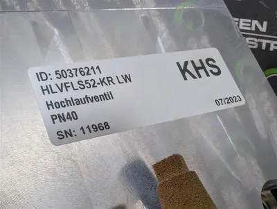 KHS HLVFLS52-KR LW Hochlaufventil Soft Start / Ramp-Up Manifold 50376211 New