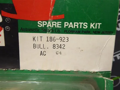 ASCO 186-923 Solenoid Valve Spare Parts Kit New