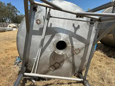 Tank, 2,250 Gallon, S/st, Slight Cone Bottom, Storage Tank #S744585