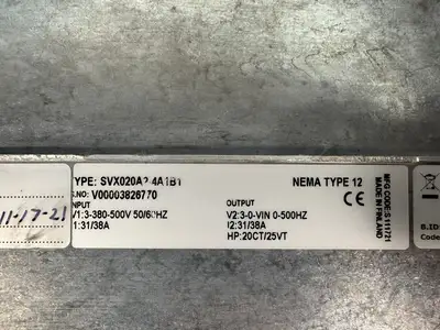 Eaton Corporation SVX020A2-4A1B1 SVX9000 Nema Type 12 (8.5.2)