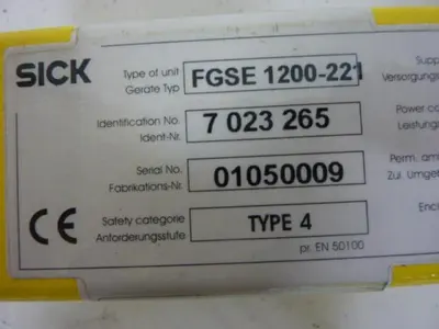USED SICK OPTIC ELECTRONIC FGSE 1200-221