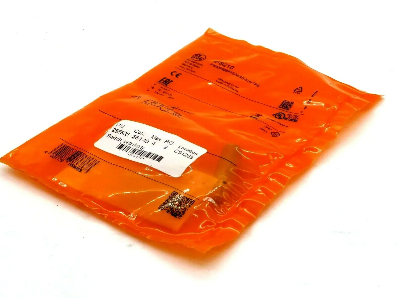 NEW EFECTOR IFM IFB3004BBPKG/M/AS-514-TPS-IFS210 PROXIMITY SWITCH