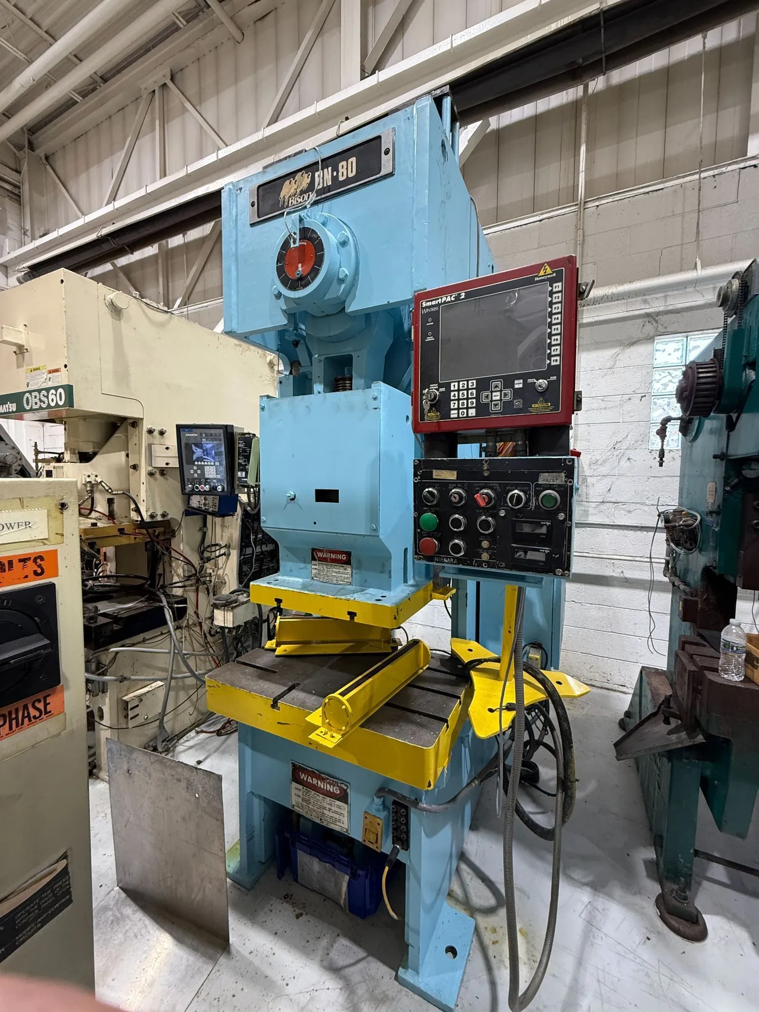 88 Ton Niagara Bison Gap Frame Press, BN-80-OBS, 6" stroke, 40-75 SPM
