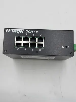 USED N-TRON N-TRON 708TX MANAGED INDUSTRIAL ETHERNET SWITCH, 8-PORT, 10-30VDC 0.25A