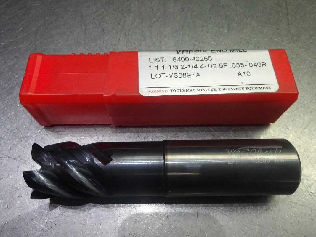 Minicut 1" 5 Flute Carbide CR Endmill 1" Shank .040" R 6400-40265 (LOC3383A)