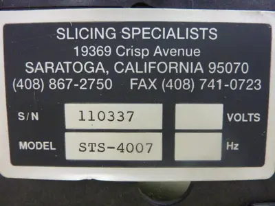 USED SLICING SPECIALIST STS-4007