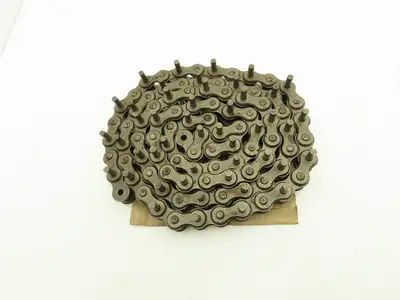 Diamond Roller Chain #100 Riveted E1 Pin Attachment 10' Single Strand 1.25"Pitch