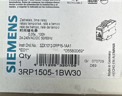 NEW Siemens 3RP1505-1BW30