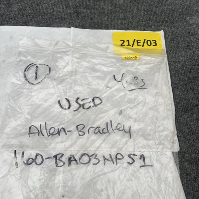 Used Allen-Bradley 160-BA03NPS1 Variable Speed Drives California US | Davliegogo LLC #1706999
