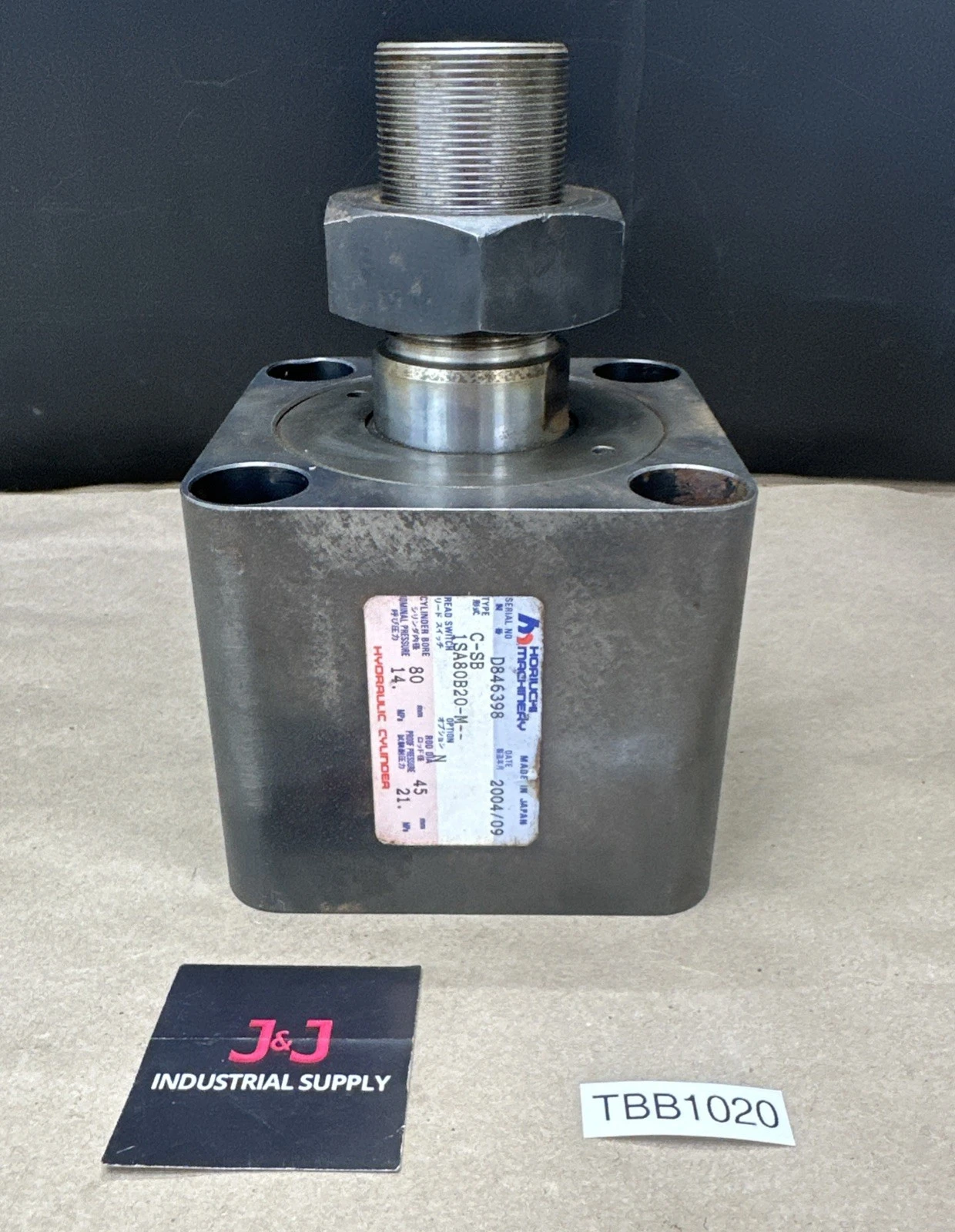 NEW HORIUCHI MACHINERY CO C-SB 1SA80B20-M-N