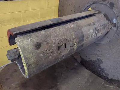 30,000 LBS X 48" YODER PULL OFF UNCOILER / COIL REEL: STOCK #16920