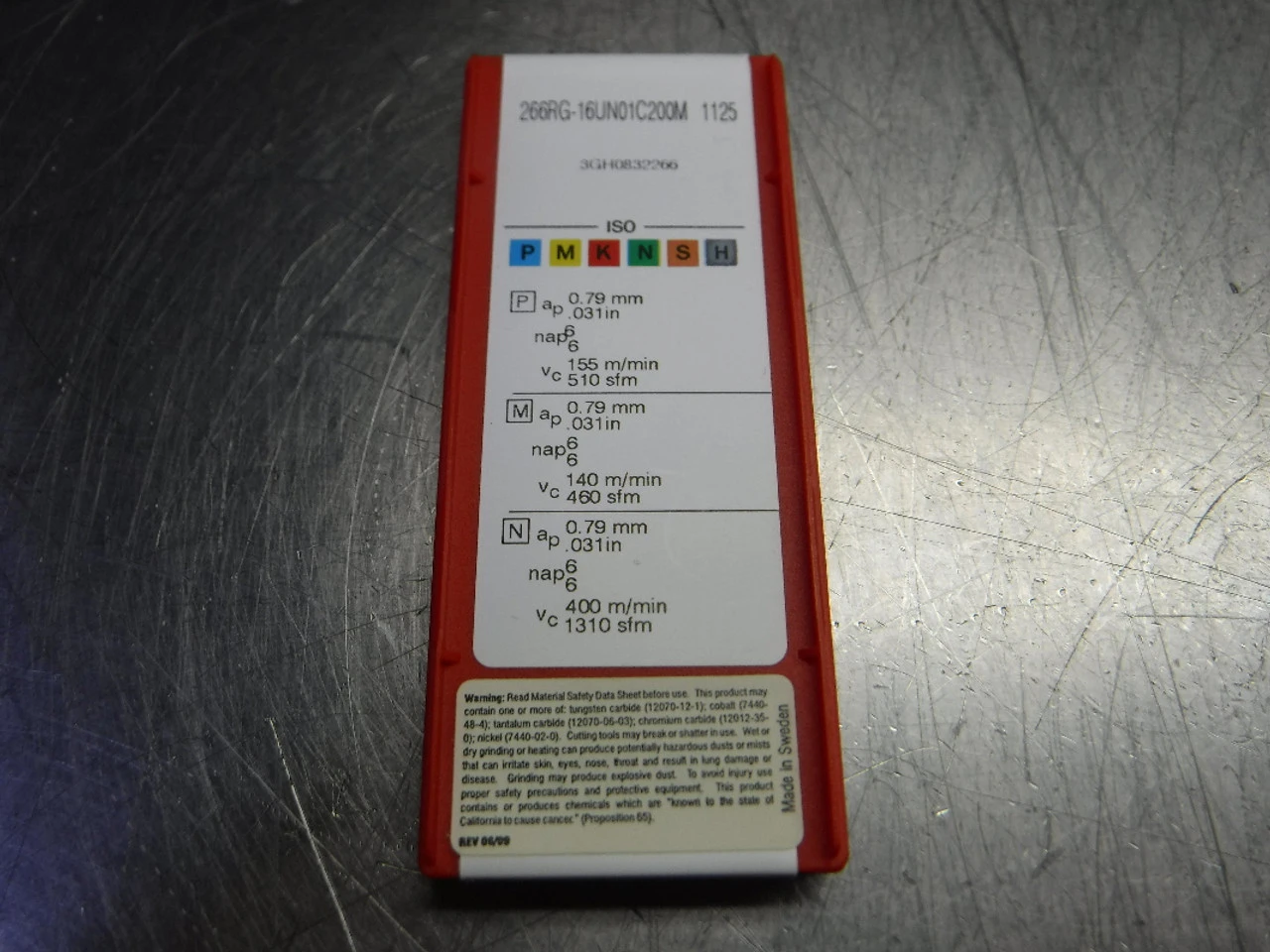 Sandvik Carbide Threading Inserts QTY10 266RG-16UN01C200M 1125 (LOC800)