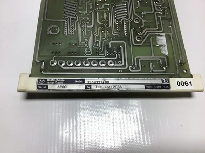 Westinghouse 75AU331/00 Front Terminal Alarm Contact Programming Board