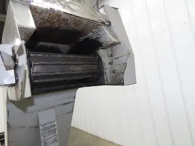 Enomoto CNC Chip Conveyor 16"x 67" Infeed 46-50" Discharge 220V 3PH