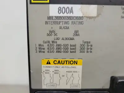 USED SQUARE D MHL3680036DCI680
