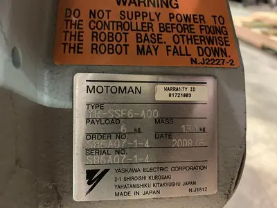 Used 2008 YASKAWA MOTOMAN YASKAWA MOTOMAN SSF2000 Robots Michigan US | RAB Industries, Inc. #183924