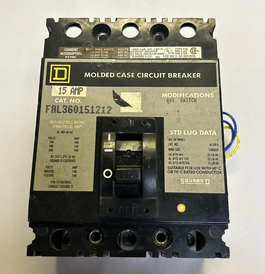 Used SQUARE D FAL360151212 Miscellaneous Equipment (Electrical & Power) | Surplus Asset Holdings #1200463