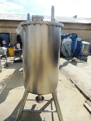 Tank, 125 Gallon, 316 Stainless Steel, 28" x 48", FT/DB, Internal Coils, #S742283