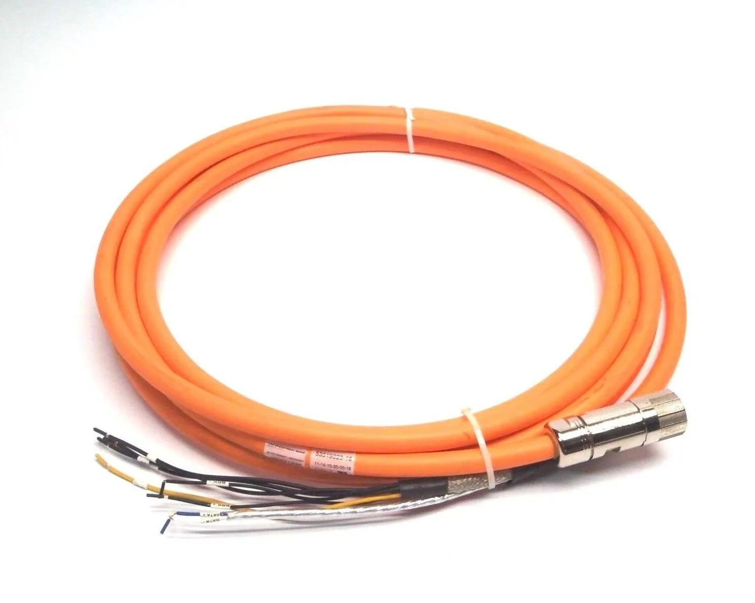 USED LAPP OLFLEX 8 WIRE CONTROL PLC CABLE, ORANGE SHIELD