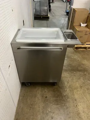 Used Falcon Restaurant Supply Used Stainless Steel Mobile Breading Station on Casters - FG Batter and Breading Machines Illinois US | Falcon Restaurant Supply #1374943