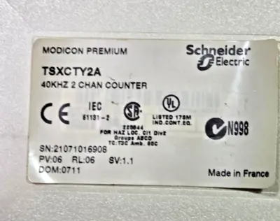 SCHNEIDER ELECTRIC TELEMECANIQUE TSXCTY2A TSXCTY2A COUNTER MODULE 40 KHZ 2 POINT