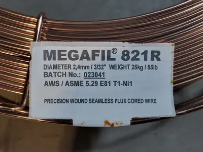 Precision Wound Seamless Flux Cored Wire, 2.4mm OD, 25kg
