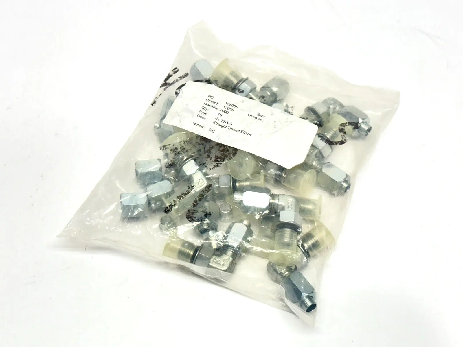 4 C5BX-S | Parker  Triple-Lok Elbow 37 Degree Flare JIC - Male SAE-ORB PKG OF 16 - New