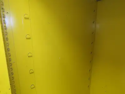 Eagle Flammable Liquid Safety Cabinet Yellow Bi Fold Door 60 Gal Self Closing