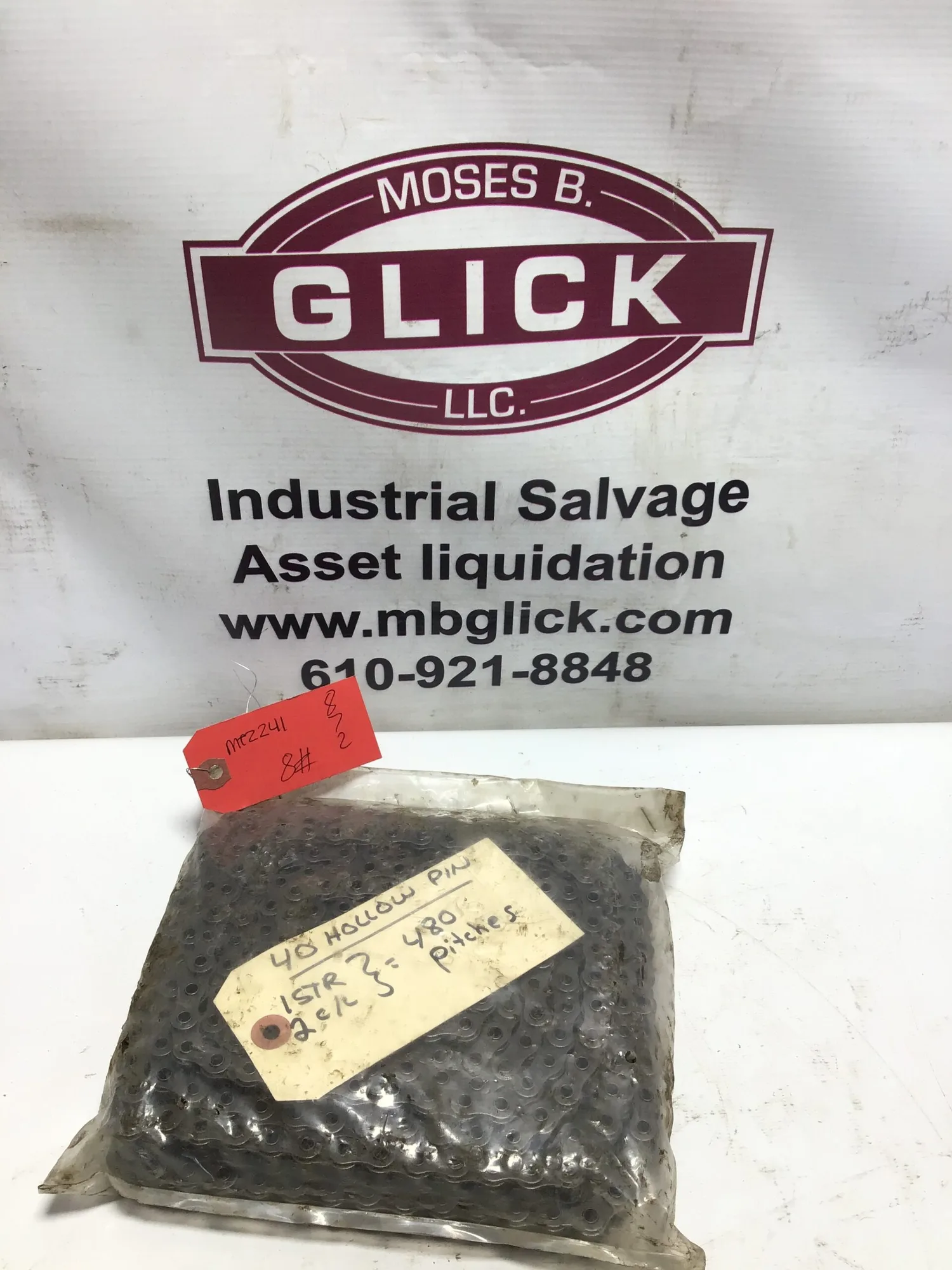 Tsubaki Chain 40 Hollow Pin 1STR-2C/C 480 Pitches