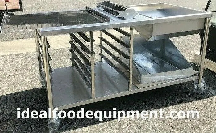 NEW 66" Donuts Table Working Station W/ Glazing Dipper Sugar Pan Bottom Basket