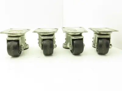 Caster Wheel 65x38mm (2-9/16"x1-1/2") With Stopper Brake Foot Lot of 4
