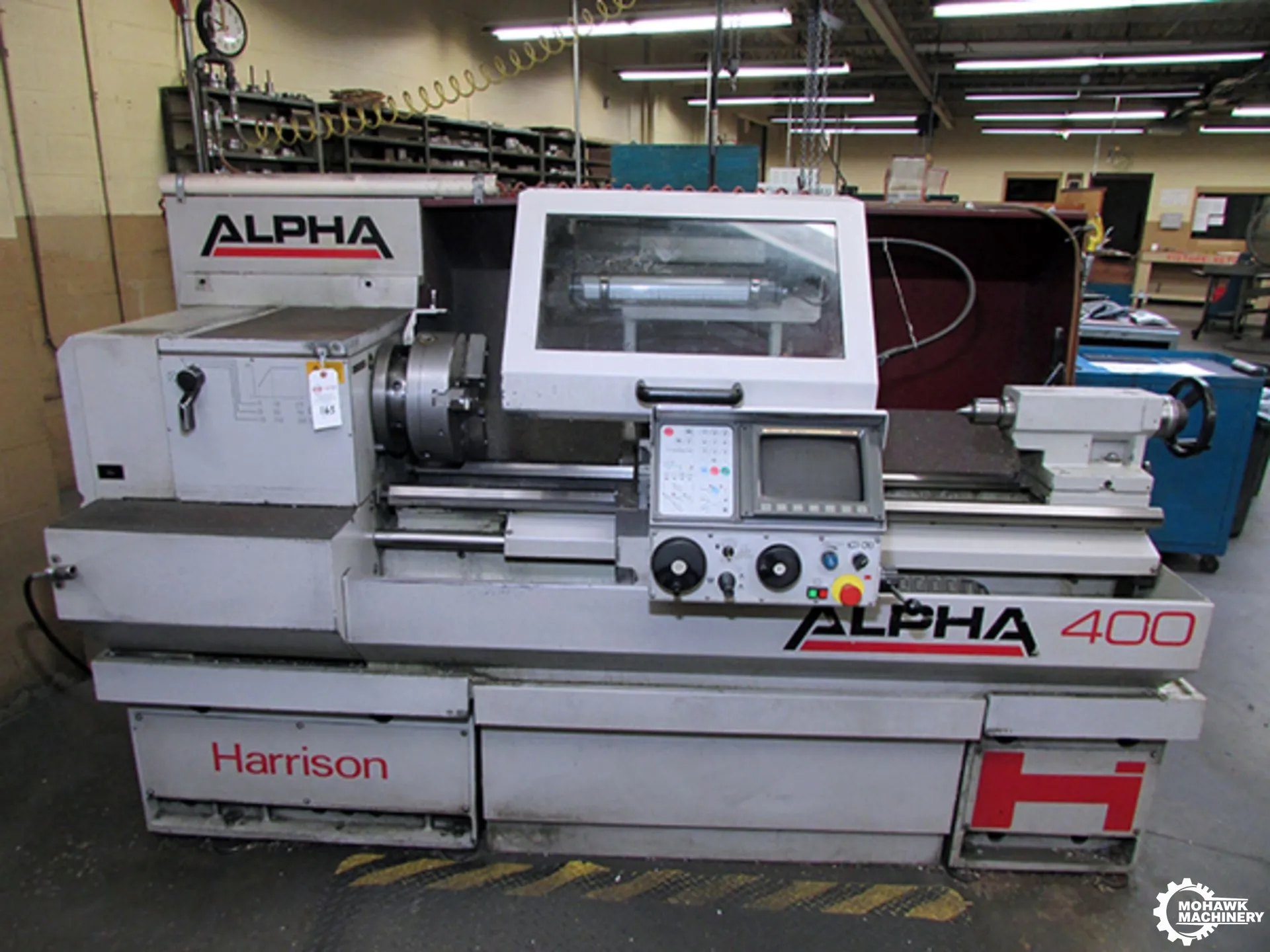 15.75/23" x 50" HARRISON "ALPHA 400" GAP-TYPE 2-AXIS COMBINATION MANUAL/CNC LATHE w/GE FANUC ALPHA CNC CONTROLS