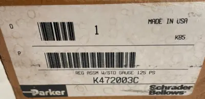NEW PARKER K472003C REG ASSM W/STD GAUGE 125 PSI