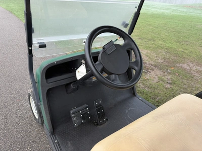 (1) 2017 E-Z-Go golf cart with a Kawasaki gas engine, model 625111G01, includes canopy, ball cover, ...