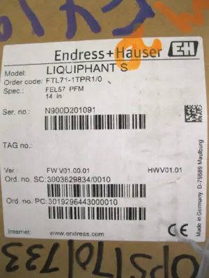 NEW Endress Hauser FTL51-RAE2CB7E5CL+