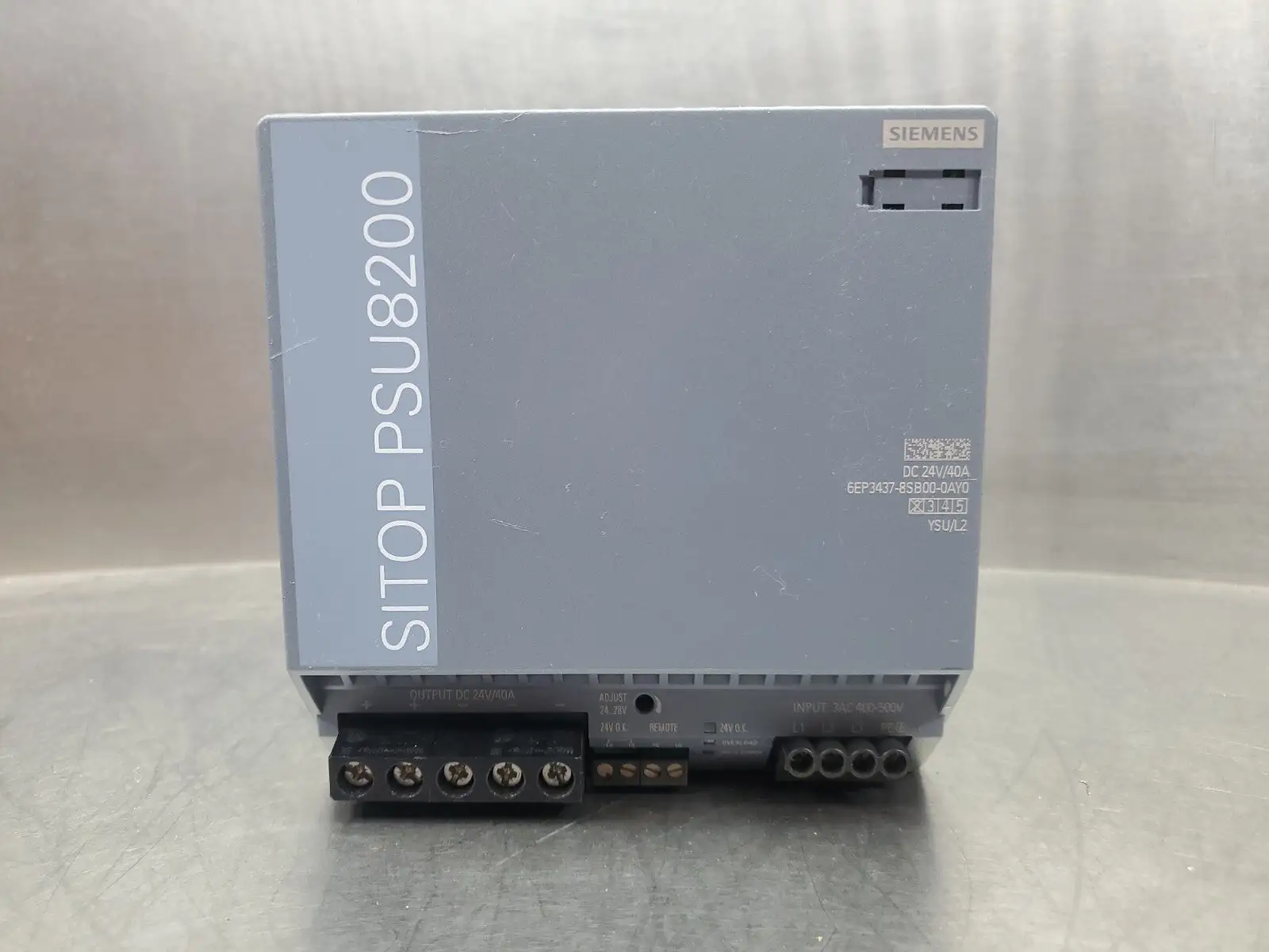 Siemens SITOP PSU8200 (6EP3437-8SB00-0AY0) 24VDC 40A Power Supply. 4B-2