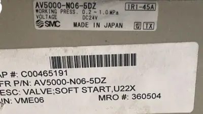 NEW SMC AV5000-N06-5DZ SOFT START VALVE AV5000N065DZ