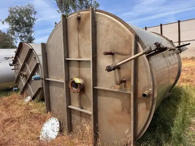 Tank, 4,250 Gallon, Stainless Steel, 8' Dia x 12' H, Valley Foundry, UL Rated, #5991329