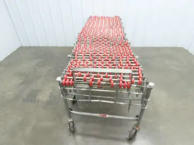 NestaFlex 24"W x 26' Expandable Gravity Flex Conveyor Plastic Skatewheel *Read*