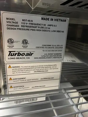 USED TURBO AIR MST-48-N