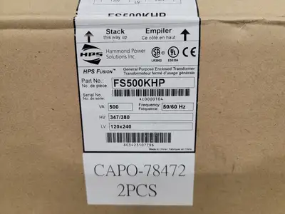 New | in-Stock HPS FUSION FS500KHP Transformers British Columbia CA | Lenmark #265458