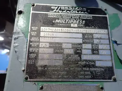 USED DENISON S087MC26955D267D276A72A46LS205